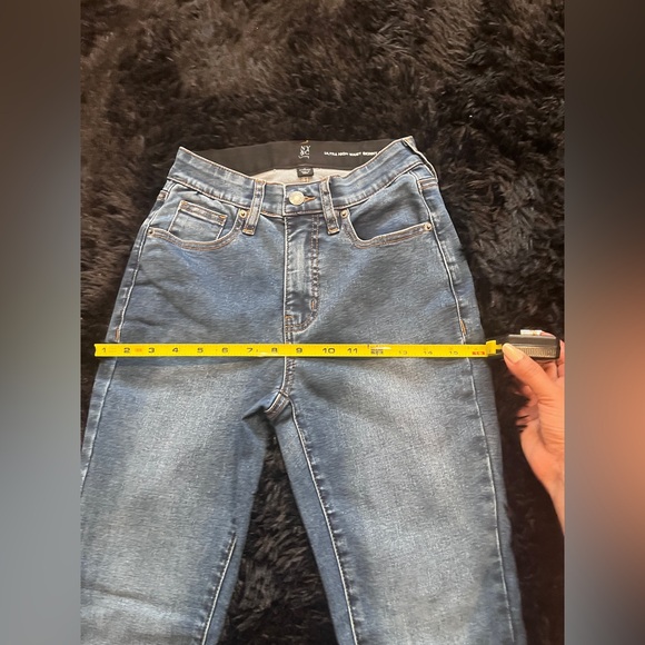 Ultra High Waist Skinny Ankle Blue Jeans Size 0 New York & Company - Picture 5 of 7